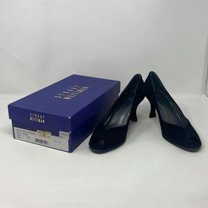 Stuart Weitzman Nuinvited Blasue black suede heels women’s 8.5
